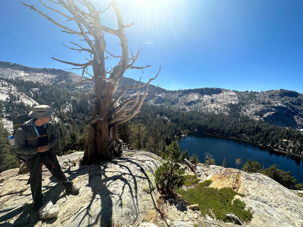 Above one of the ten lakes.